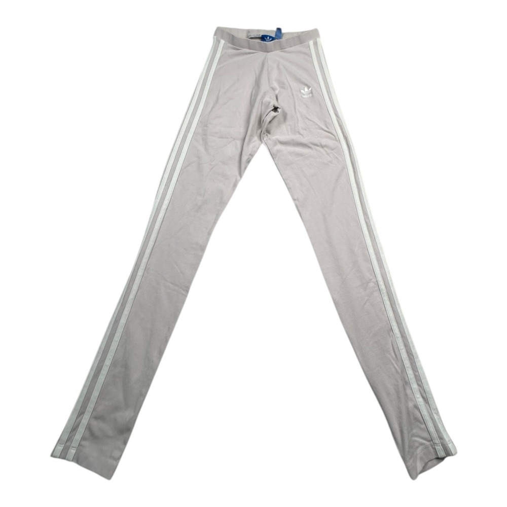 Adidas Women Gray Three Stripe‎ Athleisure Track Pants Leggings Size XS